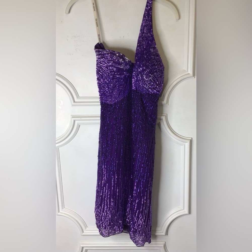 Sherri Hill Vibrant Purple Sequin Formal Size 4